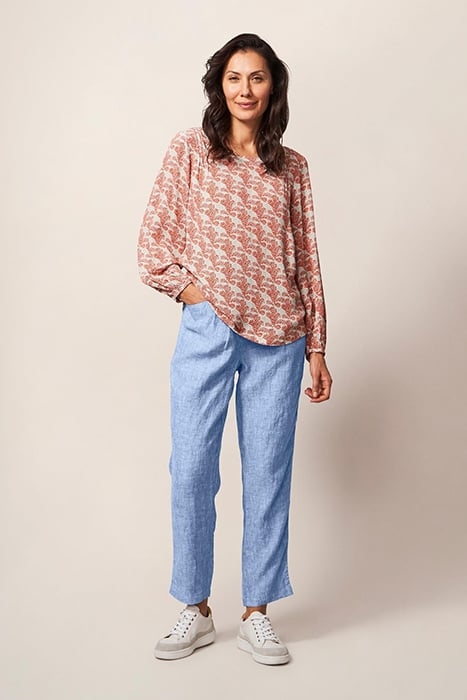 ROWENA LINEN TROUSER CHAMBRAY BLUE 4