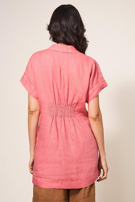 MARIANNE LINEN TUNIC MID RED 2