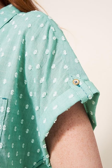 ELLA COTTON SHIRT MID GREEN 4