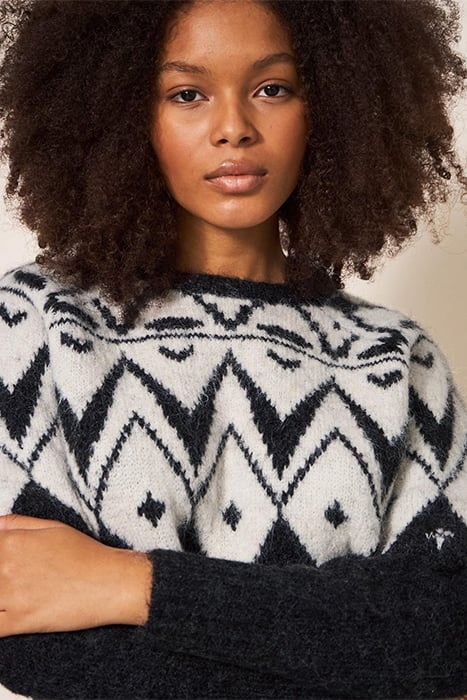 BLACK FAIRISLE JUMPER BLACK 5