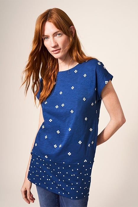 CARRIE TUNIC NAVY PRINTED 1