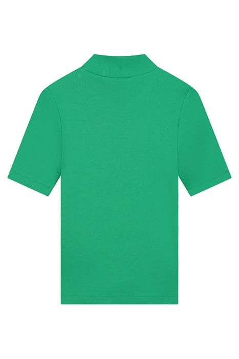 RIB TOP TURTLE NECK HYPER GREEN 2