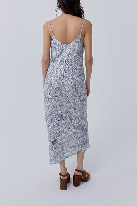 BLUE BANDANA PRINT MIDI DRESS WITH STRAPS BANDANA BLUE 2