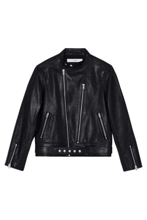 RIDE LEATHER & BIKER JACKET IN BLACK 3