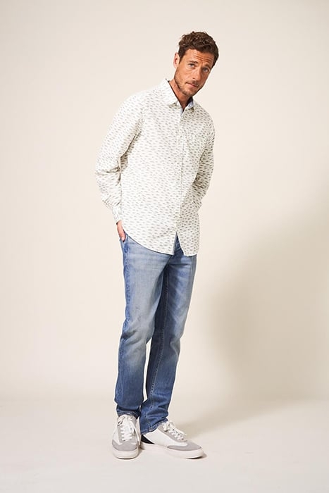 RIVER FISH PRINTED SHIRT NATURAL 2