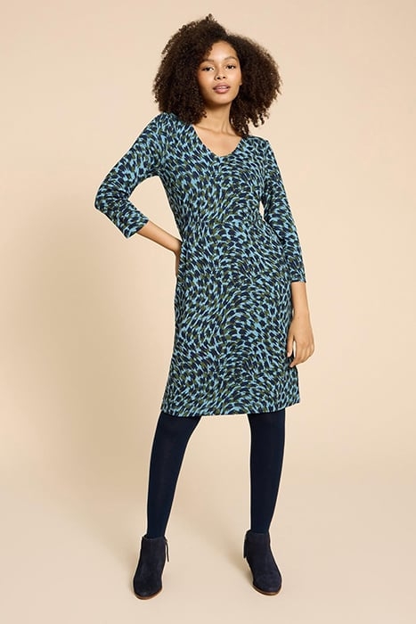 TALLIE ECO VERO JERSEY DRE TEAL PRINTED 1