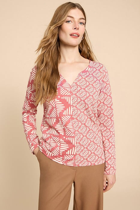 NELLY TEE PINK PRINTED 1