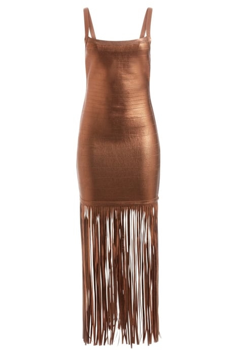 GOLD MUSE BANDAGE GOWN COPPER MINI DRESS MULTI 3