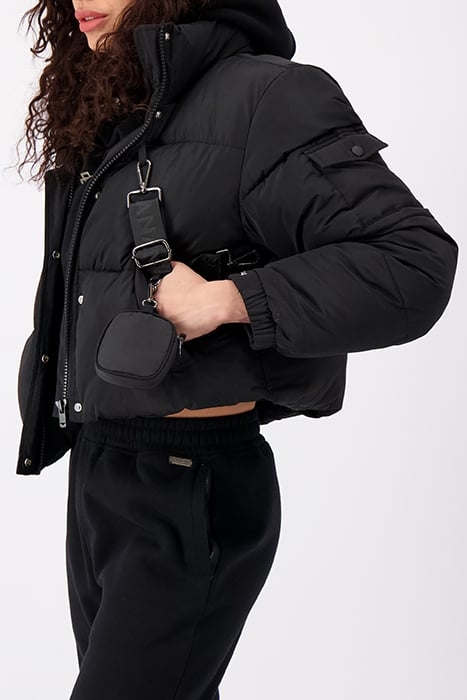 CROPPED BELT JACKET BLACK 5