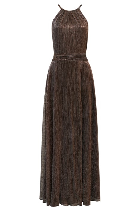 BRADY PLISSE HALTER MIDI BRONZE 3