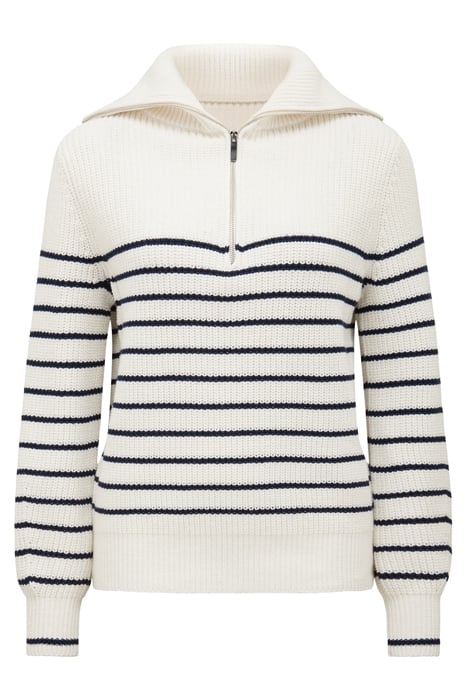 DANIELLE QUARTER ZIP KNIT JUMPER CREAM 4