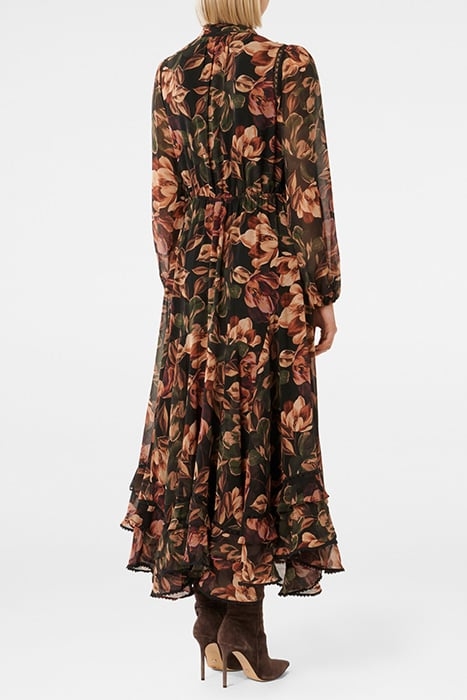 MATIESE BUTTON UP RUFFLE MIDI WRIGHT FLORAL 2