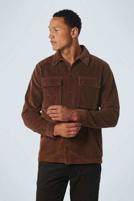 OVERSHIRT BUTTON CLOSURE CORDUROY BROWN 1