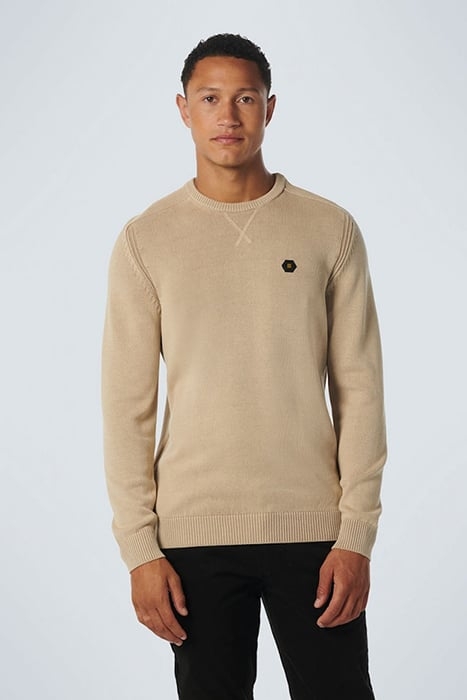 PULLOVER CREWNECK RELIEF GARMENT DYED + STONE WASHED STONE 1