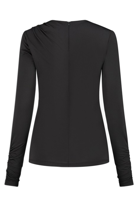 DRAPE SHOULDER TOP BLACK 2