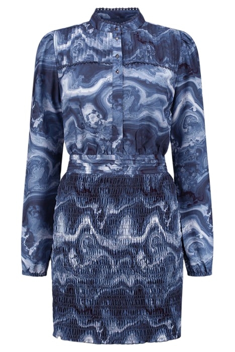 VERONICA MARBLE DRESS DEEP BLUE 2