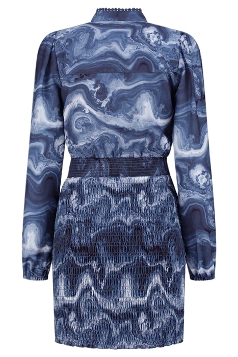 VERONICA MARBLE DRESS DEEP BLUE 3