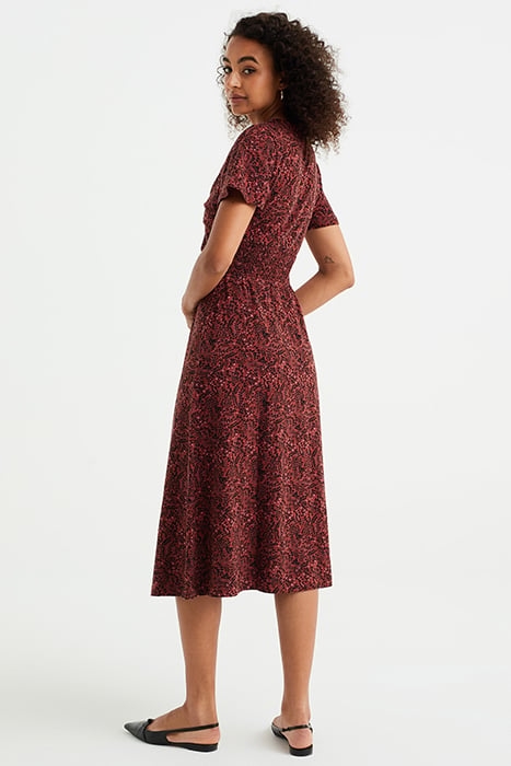 DRESS MID LENGTH BROWN 2