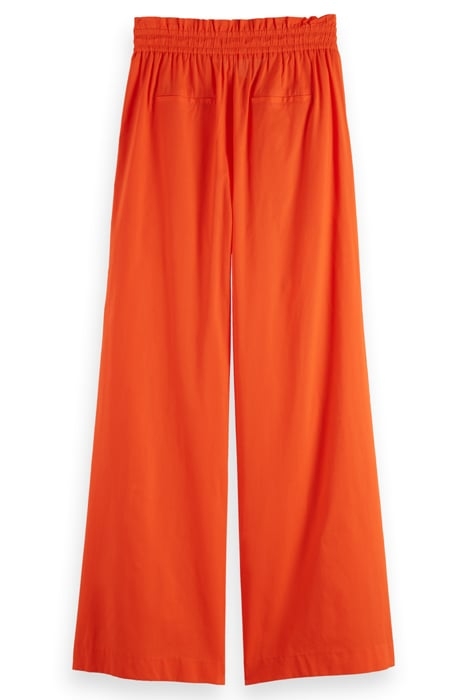 HIGH RISE COTTON VOILE PULL ON PANT CANDY RED 2