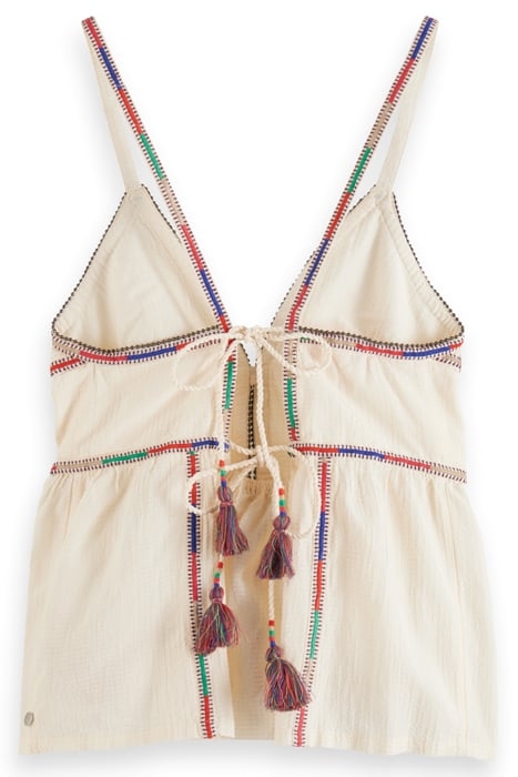 TANK TOP WITH COLOURFUL EMBROIDERY SOFT ICE 2