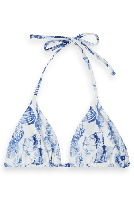 REVERSIBLE BIKINI TOP SHELL BATIK BLUE 2