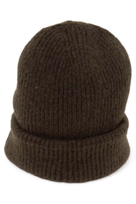 KHAKI KNIT BEANIE AND SCARF SET 3