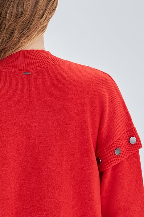 TANGERINE KNIT SWEATER, PRESS STUDS ON SLEEVES 4