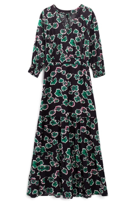 BLACK LONG XL FLORAL DRESS 3