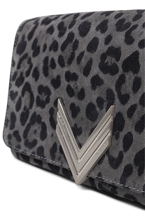 GREY LEOPARD MOTIF SUEDE BROOKLYN 111 BAG 5
