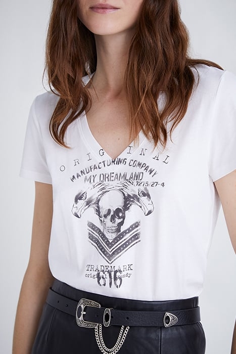 OFF-WHITE SKULL IMAGE T-SHIRT 5