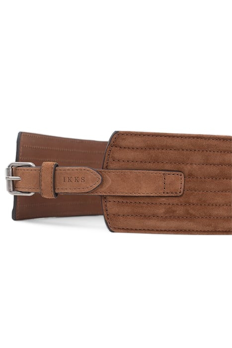 BEIGE SUEDE WIDE DRESS BELT 4