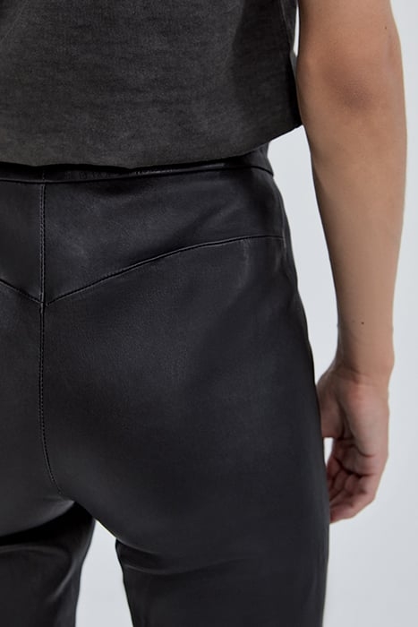 PURE EDITION LEATHER SLIM TROUSERS, ZIPPED POCKETS 4