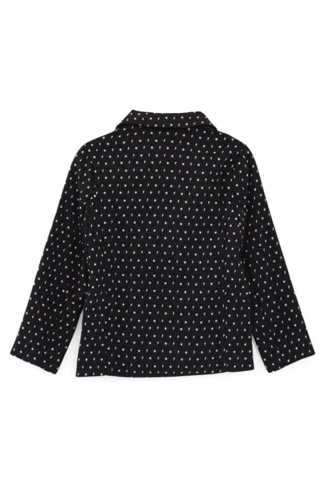 GIRLS’ BLACK MINIMALIST PRINT JACKET 2