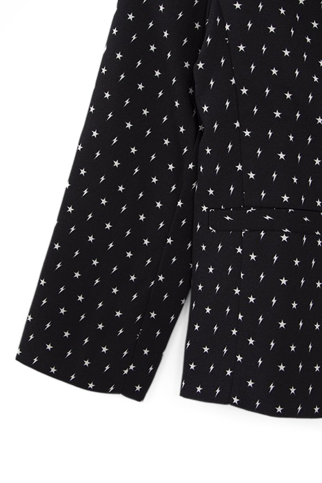 GIRLS’ BLACK MINIMALIST PRINT JACKET 3