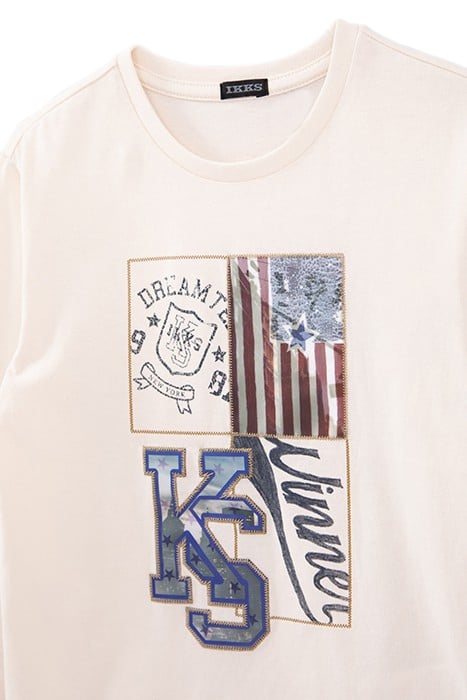 BOYS’ ECRU LENTICULAR IMAGES ORGANIC COTTON T-SHIRT 3