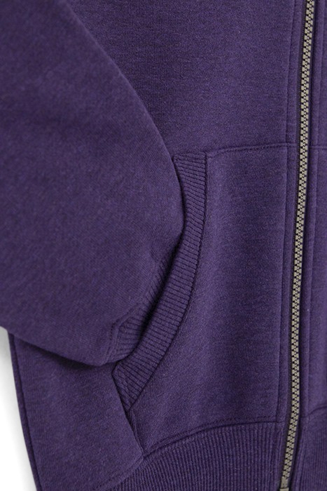 BOYS’ VIOLET EMBROIDERED SWEATSHIRT FABRIC HOODED CARDIGAN 6