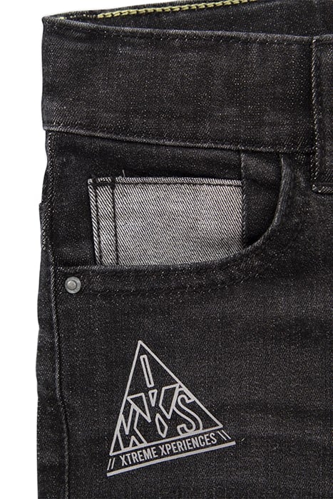 BOYS’ GREY SUPER-RESISTANT SLIM JEANS WITH PRINT 4
