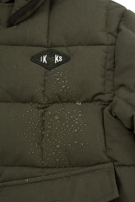 BOYS’ KHAKI DOUBLE OPENING POCKET PADDED JACKET 7