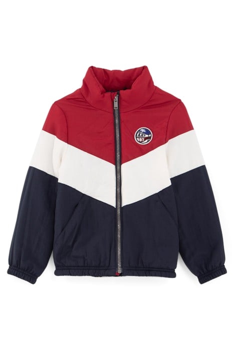 BOYS’ 2-IN-1 NAVY PARKA AND COLOUR BLOCK PADDED JACKET 3