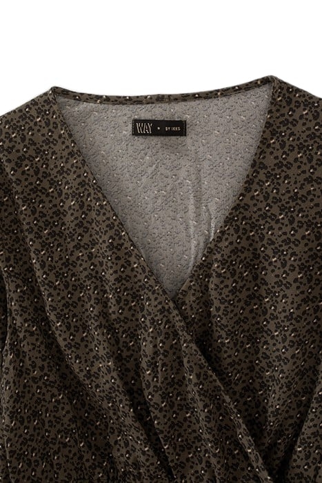 GIRLS’ KHAKI LEOPARD PRINT LENZING™ ECOVERO™ BLOUSE 4