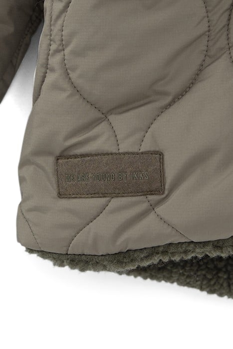 GIRLS’ KHAKI SHERPA/QUILTED REVERSIBLE PADDED COAT 6