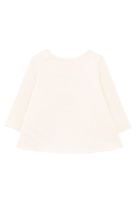 BABY GIRLS’ ECRU T-SHIRT WITH ROLLER SKATE IMAGE 2