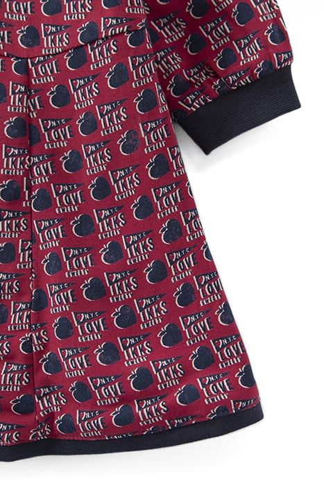 BABY GIRLS’ NAVY/HEART-APPLES REVERSIBLE DRESS 8