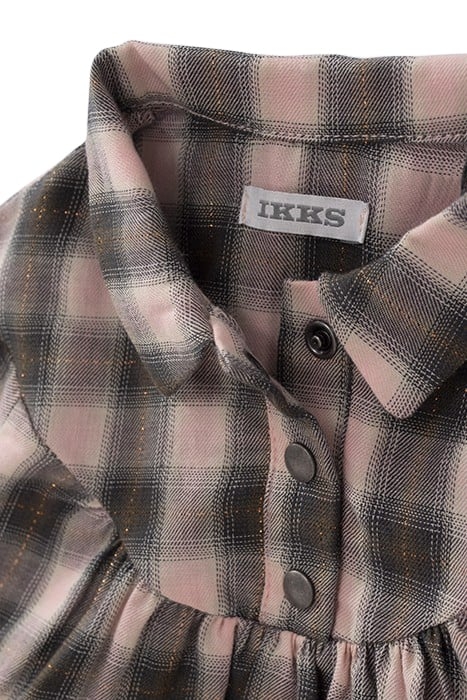 BABY GIRL’S GREY CHECK SHIRT-DRESS 4