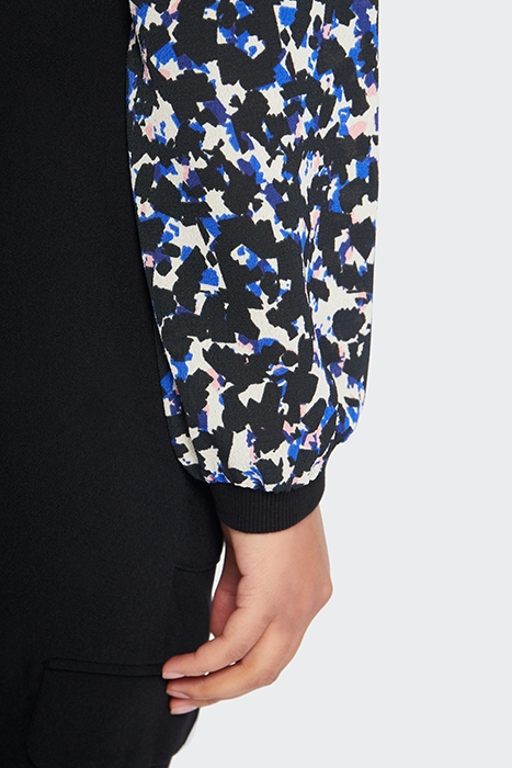 BLACK TACHIST PRINT BLOUSE 6