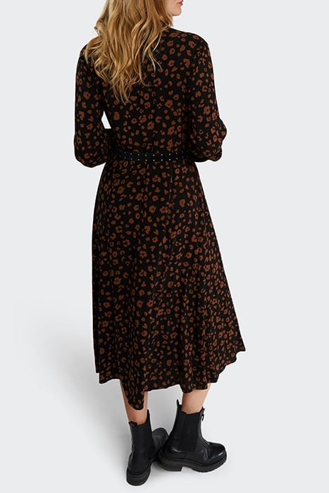 BLACK LEOPARD PRINT LONG DRESS 2
