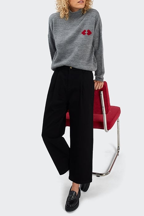 BLACK ELASTICATED WAIST BOYFIT JEANS 4