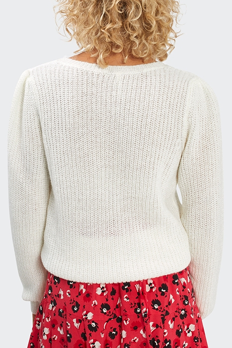 OFF-WHITE DECORATIVE STITCH KNIT SWEATER 2