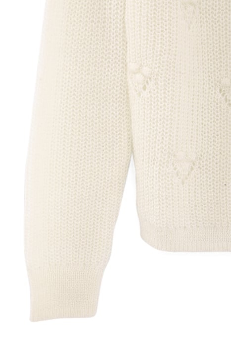 OFF-WHITE DECORATIVE STITCH KNIT SWEATER 7