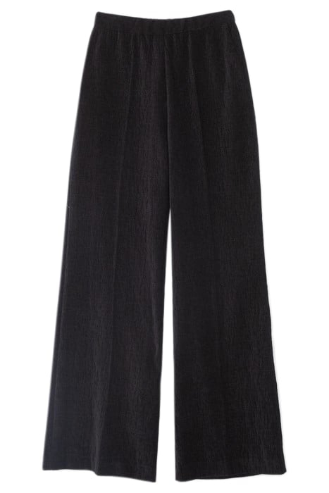 BLACK VELVET WIDE-LEG TROUSERS 3